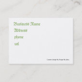 Groen Visitekaartje (Achterkant)