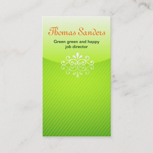 groen visitekaartje (Voorkant)