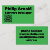 groen visitekaartje (Voorkant / Achterkant)