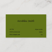 Groen Visitekaartje (Achterkant)