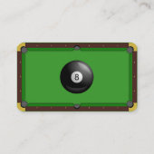 Groen Visitekaartje pooltafel (Achterkant)