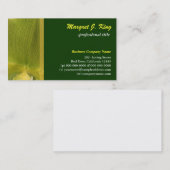 Groen visitekaartje voor orchidee bloeiblad. (Voorkant / Achterkant)