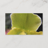 Groen visitekaartje voor orchidee bloeiblad. (Achterkant)