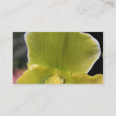 Groen visitekaartje voor orchidee bloeiblad. (Achterkant)