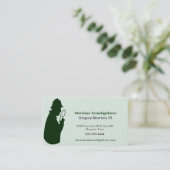 Groen Visitekaartje voor particulier onderzoek (Staand voorkant)