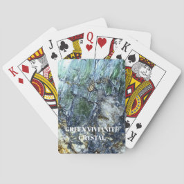 Groen Vivianiet Kristal Pokerkaarten