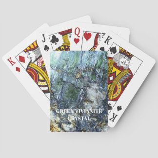 Groen Vivianiet Kristal Pokerkaarten