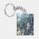 Groen Vivianiet Kristal Sleutelhanger (Voorkant Links)