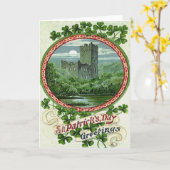 Groen vlei de Klaver van Ierland van het Kasteel Kaart (Gele Bloem)