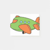 Groen vliegtuig post-it® notes (Voorkant)
