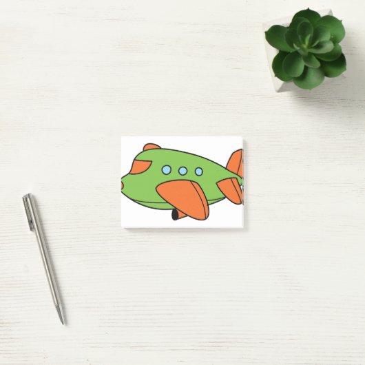 Groen vliegtuig post-it® notes (Kantoor)