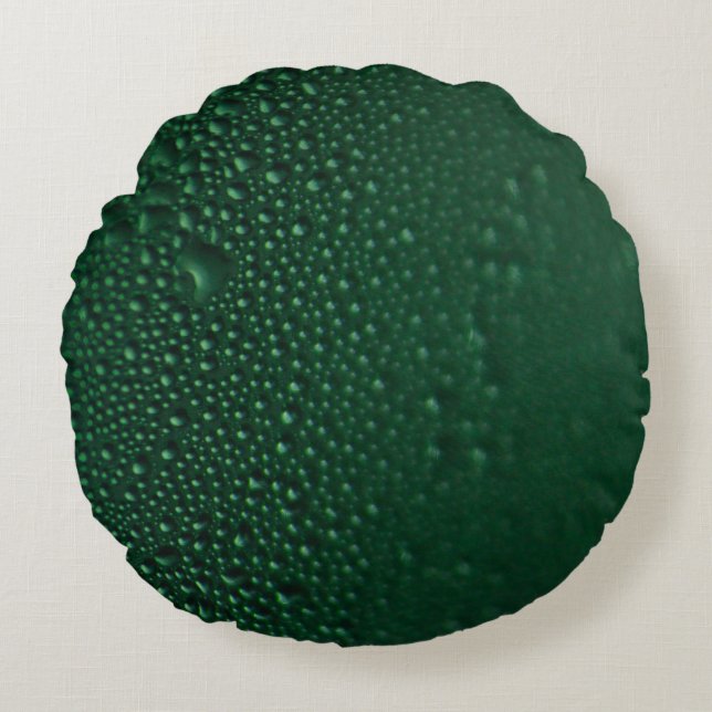 Groen vochtig rond kussen (Voorkant)
