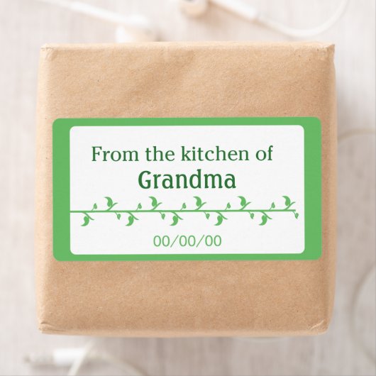 Groen voedseletiket etiket (Insitu)