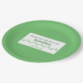 Groen voedseletiket papieren bordje (Gekanteld)