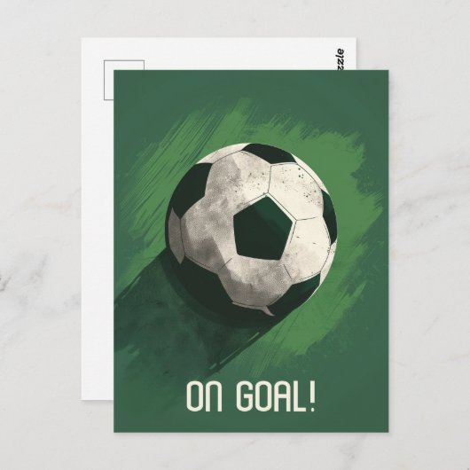 Groen Voetbal Briefkaart (Voorkant / Achterkant)