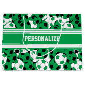 Groen Voetbal Collage | Personaliseren Groot Cadeauzakje (Voorkant)