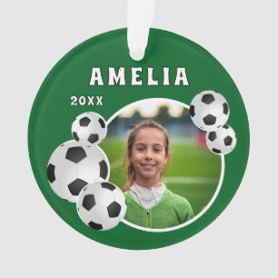 Groen Voetbal Football Sportfoto Ornament