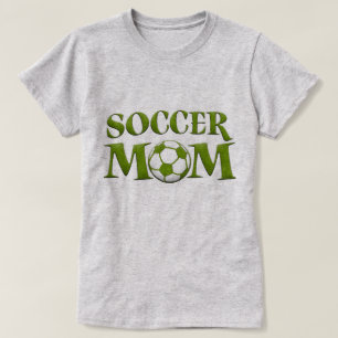 Groen Voetbal Moeder T-shirt
