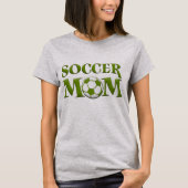 Groen Voetbal Moeder T-shirt (Voorkant)