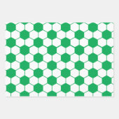 Groen Voetbal patroon Wrapping Paper (Voorkant 3)