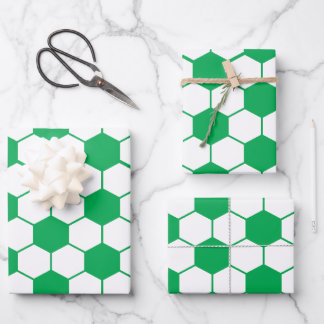 Groen Voetbal patroon Wrapping Paper