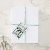 Groen Voetbal Sport Jongen Jersey Kids Verjaardags Cadeaulabel (Met Touw)