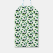 Groen Voetbal Sport Jongen Jersey Kids Verjaardags Cadeaulabel (Achterkant)