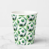 Groen Voetbal Sport Jongen Jersey Kids Verjaardags Papieren Bekers (Links)