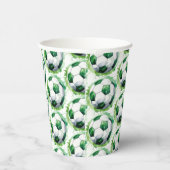 Groen Voetbal Sport Jongen Jersey Kids Verjaardags Papieren Bekers (Rechts)