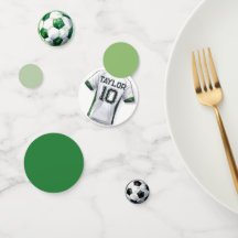 Groen Voetbal Sport Jongen Jersey Kinder Tafel Con