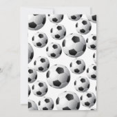 Groen Voetbal Verjaardag uitnodiging (Achterkant)