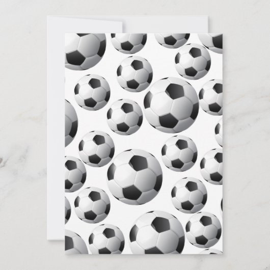 Groen Voetbal Verjaardag uitnodiging (Achterkant)