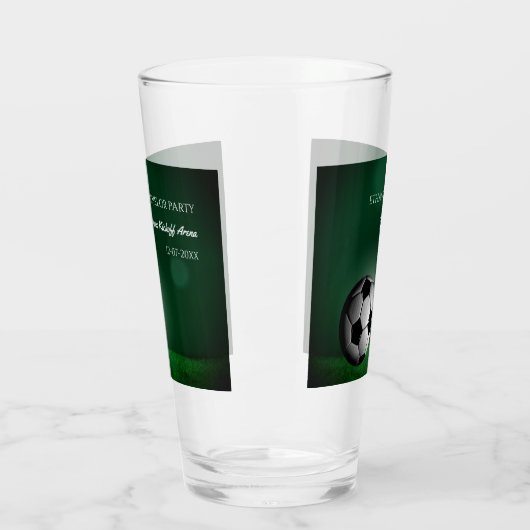 Groen Voetbal Verjaardag / vrijgezellenfeest Glas (Links)