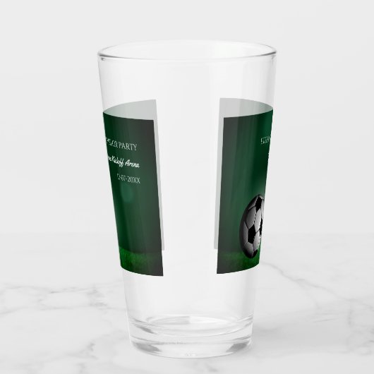 Groen Voetbal Verjaardag / vrijgezellenfeest Glas (Rechts)