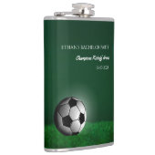 Groen Voetbal Verjaardag / vrijgezellenfeest Heupfles (Rechts)