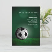 Groen Voetbal Verjaardag / vrijgezellenfeest Kaart (Staand voorkant)