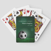 Groen Voetbal Verjaardag / vrijgezellenfeest Pokerkaarten (Achterkant)