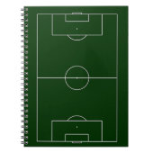 groen voetbalstadion notitieboek (Voorkant)