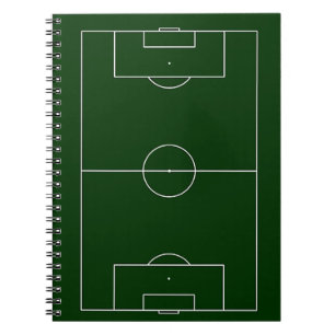 groen voetbalstadion notitieboek