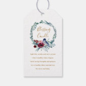 Groen Vogel Christelijk Zegen Kaarsengebed Cadeaulabel (Achterkant)