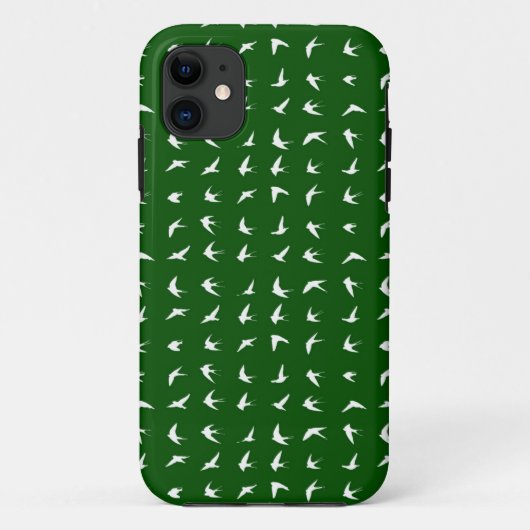 Groen vogelpatroon 1 Case-Mate iPhone case (Achterkant)