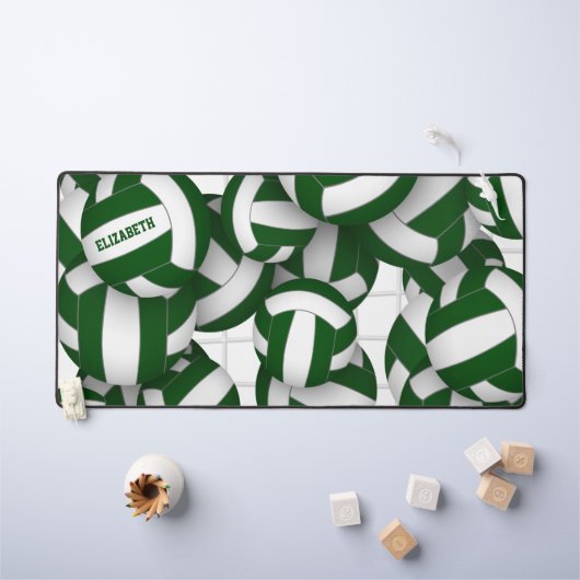 Groen volleybalteam kleuren atleet naam bureaumat (Kindertafel)