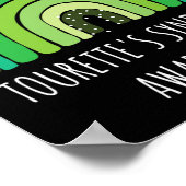 Groen voor bewustzijn van het syndroom van Tourett Poster (Hoek)