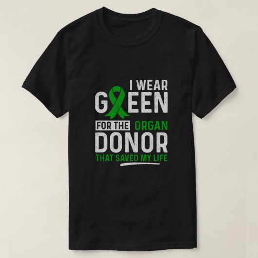 Groen voor de orgaandonor Transplantatie Nier Live T-shirt (Design voorkant)