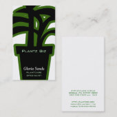 Groen voor de tuinbouw van huisplanten visitekaartje (Voorkant / Achterkant)