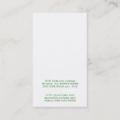 Groen voor de tuinbouw van huisplanten visitekaartje (Achterkant)