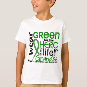 Groen voor de ziekte van Hero 2 opa Nieren T-shirt