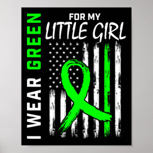 Groen Voor Kleine Meisje Dochter Nierziekte Bewust Poster