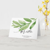 Groen voor mijn bruid op onze trouwdag kaart (Gele Bloem)