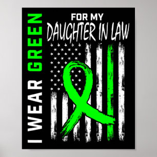 Groen voor mijn dochter in de wet Nierziekte Aware Poster